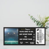 サッカースタジアムでのサプライズ ギフト チケット 招待状 (スタンド正面)