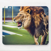 サッカースタジアムで轟音を上げるライオン マウスパッド (正面)