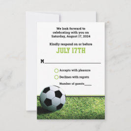 サッカースタジアムアットナイトバー(ユダヤ教の)バル・ミツバーRSVP (小) 出欠カード