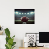 サッカースタジアム フィールド ライト パノラマ ポスター (ホームオフィス)
