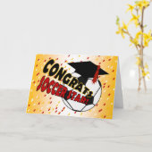 サッカースターの卒業祝い カード (黄色い花)