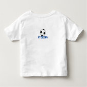 サッカースターの名前と両面文字 トドラーTシャツ (裏面)