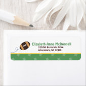 サッカースタースポーツテーマカスタム住所 シール (インサイチュ)