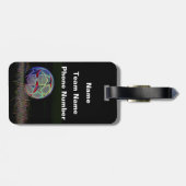 サッカースターズボールグラフィック、バッグラベル ラゲッジタグ (裏面横)