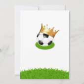 サッカースター王室の金ゴールド王冠バースデーパーティー 招待状 (裏面)