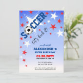 サッカースター誕生日パーティーのお知らせ 案内状 (スタンド正面)