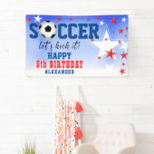 サッカースター誕生日パーティーのお知らせ 横断幕 (インサイチュ)