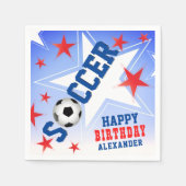 サッカースター誕生日パーティー スタンダードカクテルナプキン (正面)