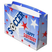 サッカースター誕生日パーティー ラージペーパーバッグ (裏面アングル)