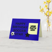 サッカースター誕生日 カード (黄色い花)