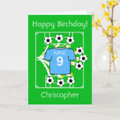 サッカースター(スカイブルー) カード (黄色い花)