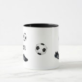 サッカースター+名前テキスト マグカップ (中央)