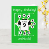 サッカースター（白と黒の袖） カード (黄色い花)