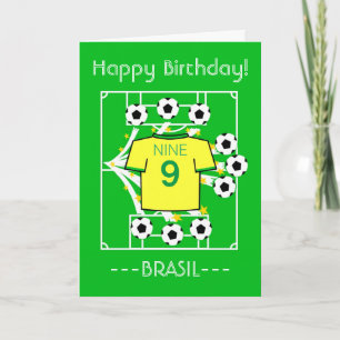 サッカースター(緑のアクセントの黄色) カード