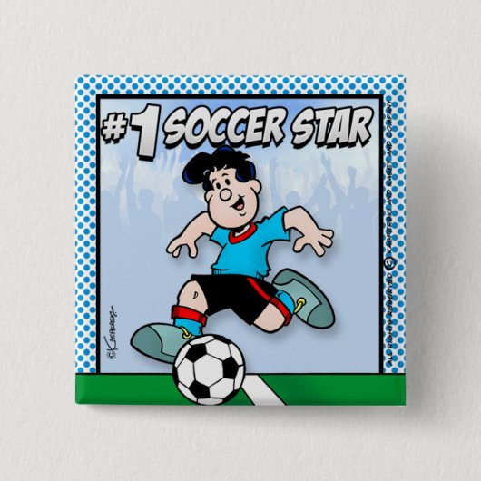 サッカースター 缶バッジ (正面)