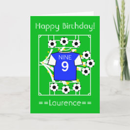 サッカースター(青い体に白い袖) カード