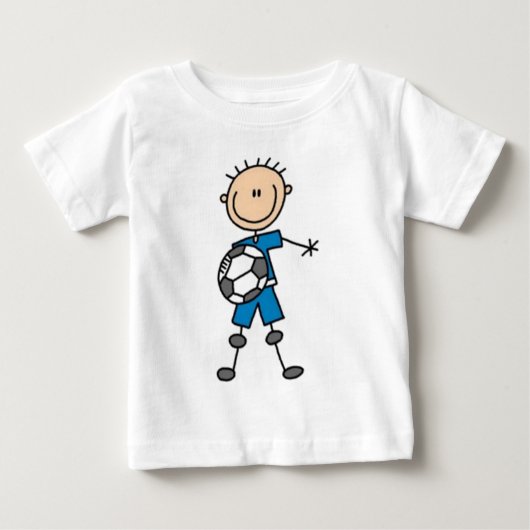 サッカースティックフィギュア ベビーTシャツ (正面)