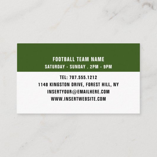 サッカーストライク、サッカー選手/コーチ/リファレンス 名刺 (裏面)