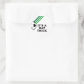 サッカーストライプグリーンハットトリック3歳の誕生日 ラウンドシール (バッグ)