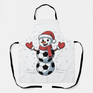 サッカースノーマンクリスマスサンタ野球スポーツ エプロン
