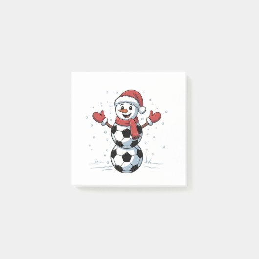 サッカースノーマンクリスマスサンタ野球スポーツ ポストイット (正面)