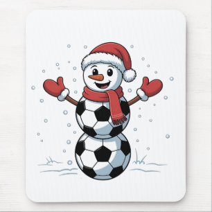 サッカースノーマンクリスマスサンタ野球スポーツ マウスパッド