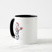 サッカースノーマンクリスマスサンタ野球スポーツ マグカップ (正面左)