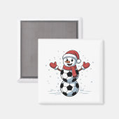 サッカースノーマンクリスマスサンタ野球スポーツ マグネット (正面/裏面)