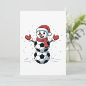 サッカースノーマンクリスマスサンタ野球スポーツ 招待状 (スタンド正面)