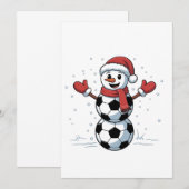 サッカースノーマンクリスマスサンタ野球スポーツ 招待状 (正面/裏面)