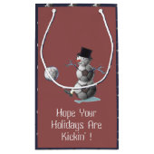 サッカースノーマンクリスマス スモールペーパーバッグ (裏面)