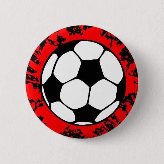 サッカースプラット。 缶バッジ (正面)