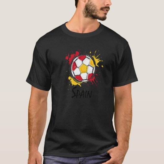 サッカースペインのサッカースペイン国旗 Tシャツ (正面)