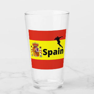 サッカースペインの選手のグラス タンブラーグラス