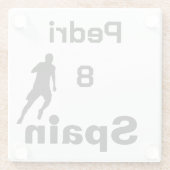 サッカースペインの、カスタマイズ可能 ガラスコースター (裏面)