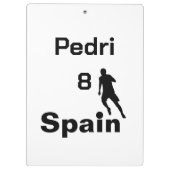 サッカースペインの、カスタマイズ可能 クリップボード (裏面)