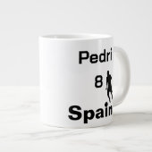 サッカースペインの、カスタマイズ可能 ジャンボコーヒーマグカップ (正面右)