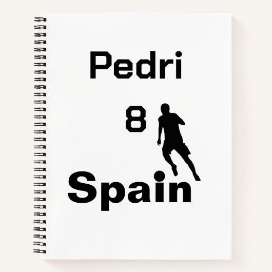 サッカースペインの、カスタマイズ可能 ノートブック (正面)