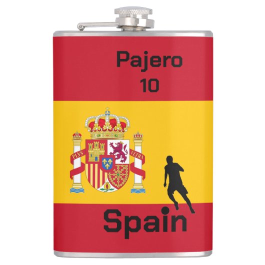 サッカースペインの、カスタマイズ可能 フラスク (正面)