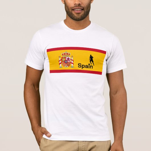 サッカースペインの、カスタマイズ可能 Tシャツ (正面)