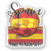 サッカースペイン国旗スペインの、スポーツファン シール (正面)