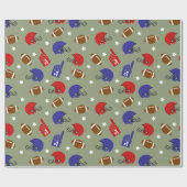 サッカースポーツおもしろいパーティー包装紙 ラッピングペーパー (フラット)