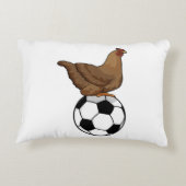 サッカースポーツで鶏を飼う アクセントクッション (裏面)