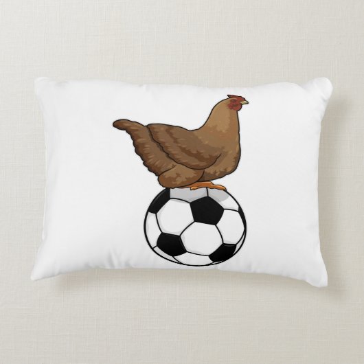 サッカースポーツで鶏を飼う アクセントクッション (裏面)