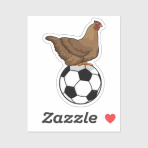 サッカースポーツで鶏を飼う シール