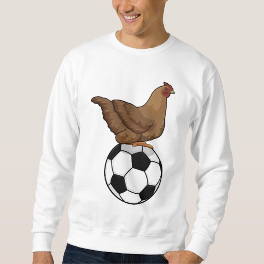 サッカースポーツで鶏を飼う スウェットシャツ (正面)