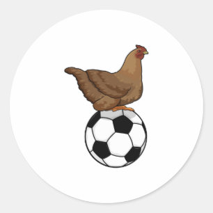 サッカースポーツで鶏を飼う ラウンドシール