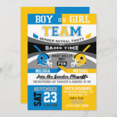 サッカースポーツのジェンダーリビール招待状 招待状 (正面/裏面)