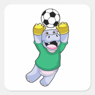サッカースポーツのヒッポ スクエアシール