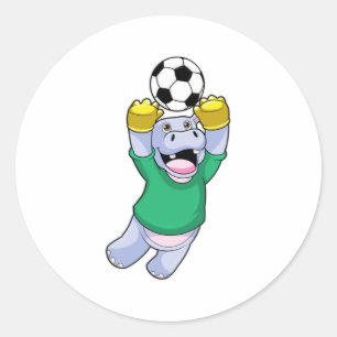 サッカースポーツのヒッポ ラウンドシール